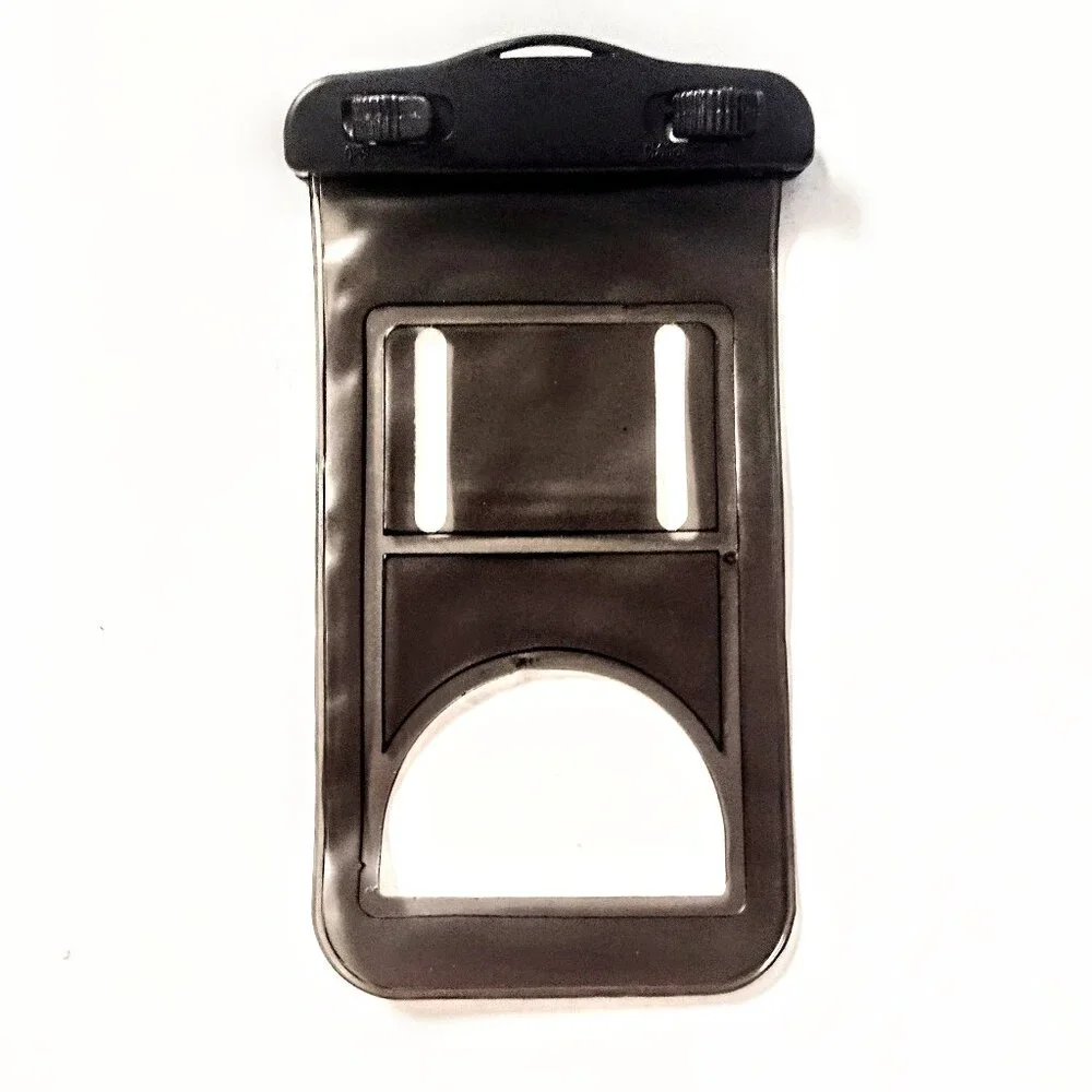 2 Pk Waterproof Universal Cell Phone Pouch (Lanyard +Arm Band) ~ Smoke & Yellow